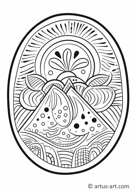 Watermelon Carving Coloring Page